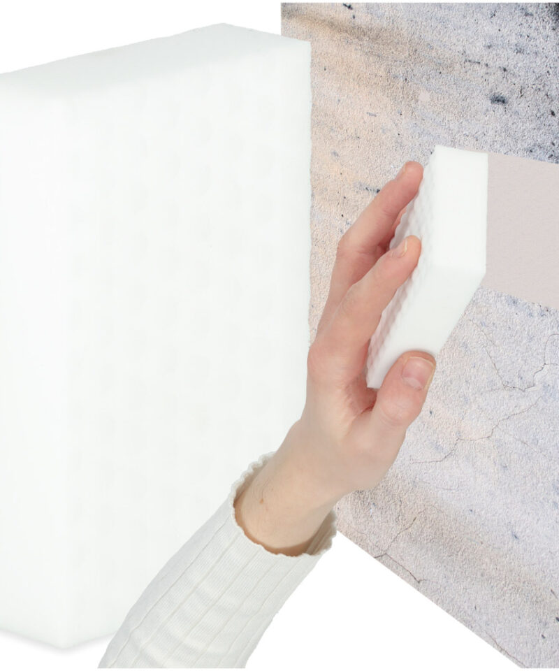 Melamiinkäsn eemaldab rasked plekid