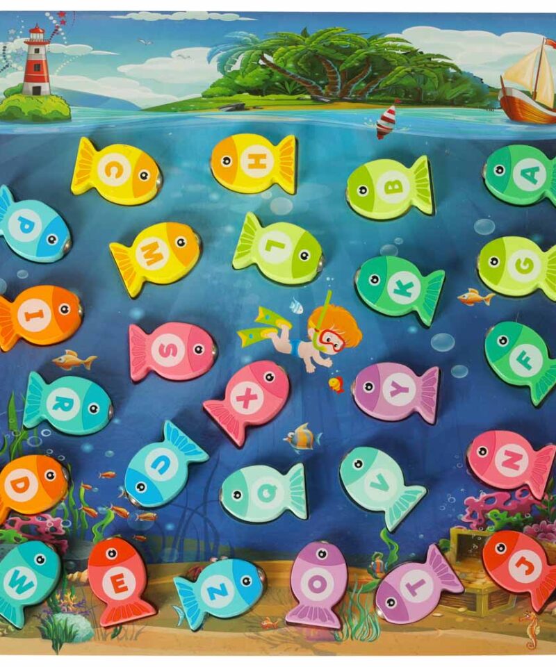 Puidust kalapüügimäng lastele