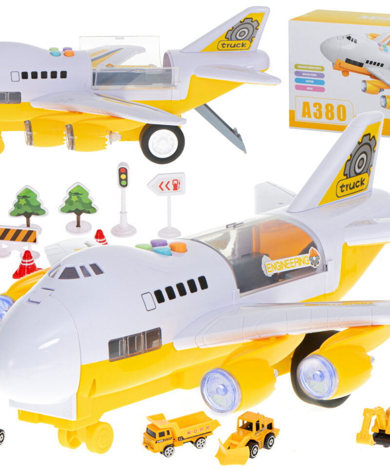 Ehitusautode transpordilennuk koos LED-tuledega