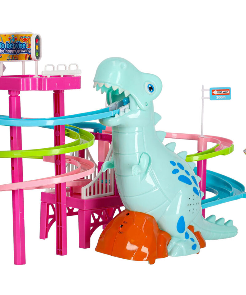 Kirevad dinosauruste autod rajal