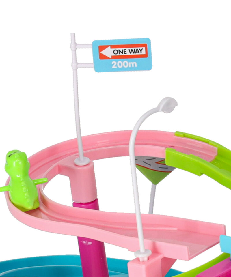 Kirevad dinosauruste autod rajal