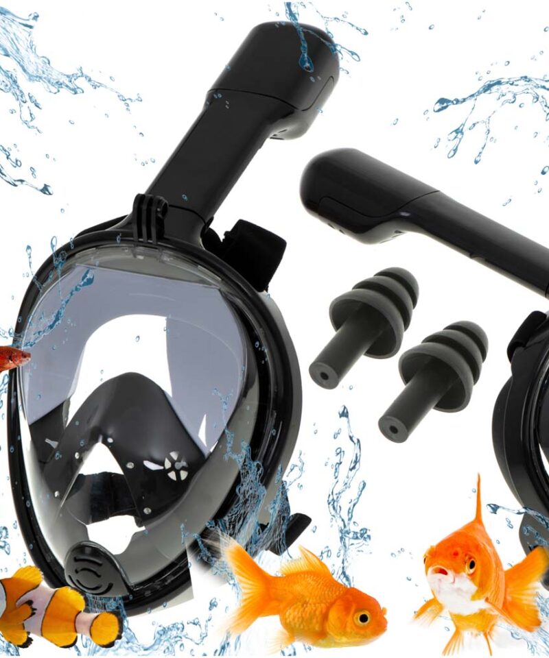 Must L/XL suuruses snorkeldamismask