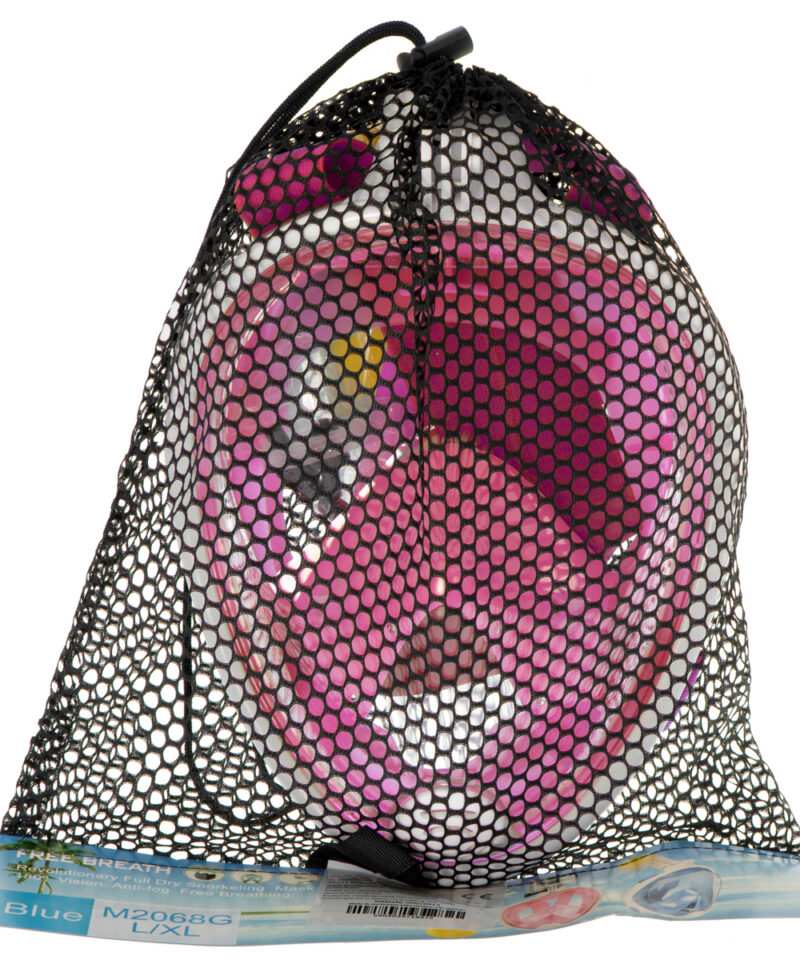 Täiskate snorgeldamismask roosa veekindla disainiga