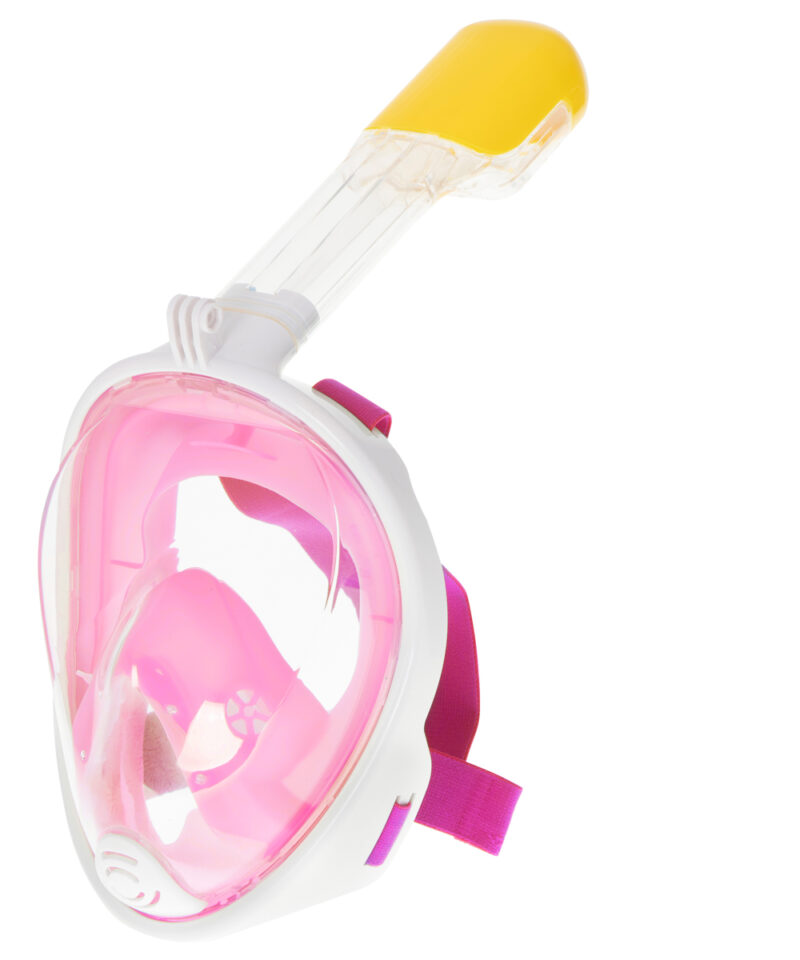 Roosa snorgeldamismask laia vaateväljaga