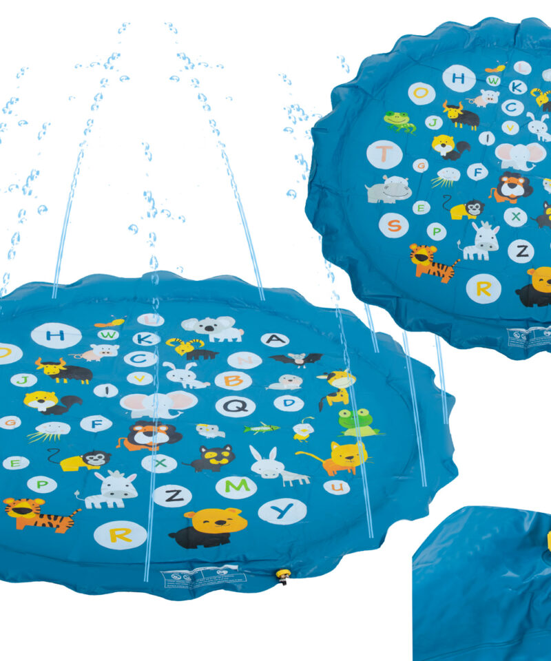 Värviline aiavee pritsimismatt aias