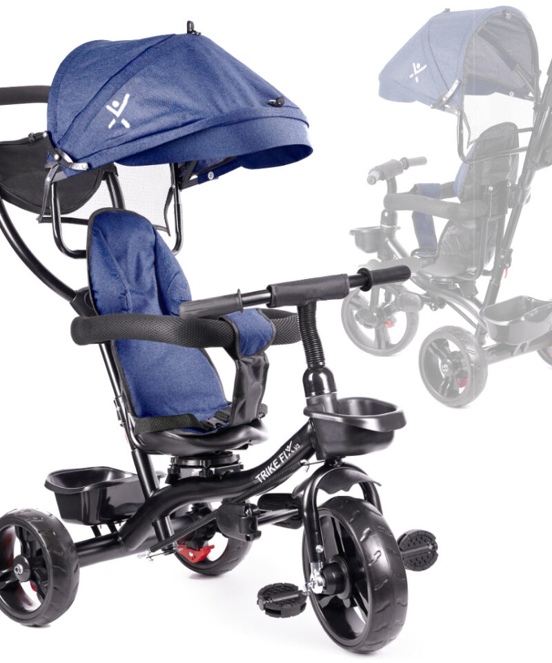 Kolmerattaline lasteratas 3-ühes pööratava istmega