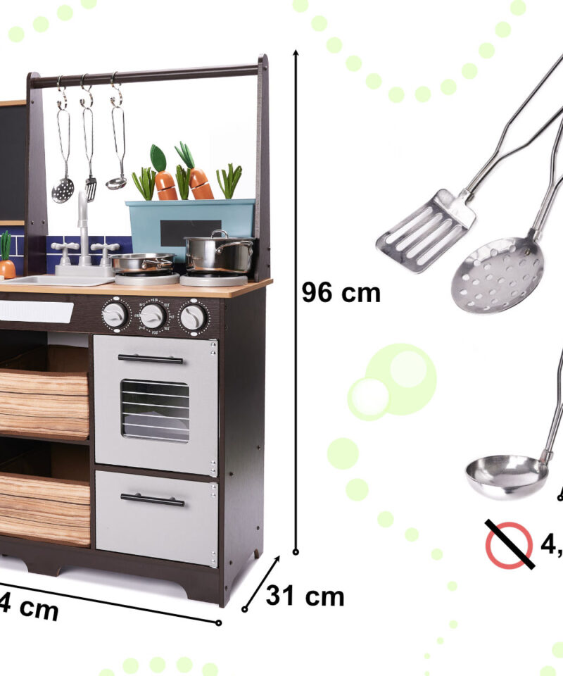 Mänguköök koos realistlike köögielementidega