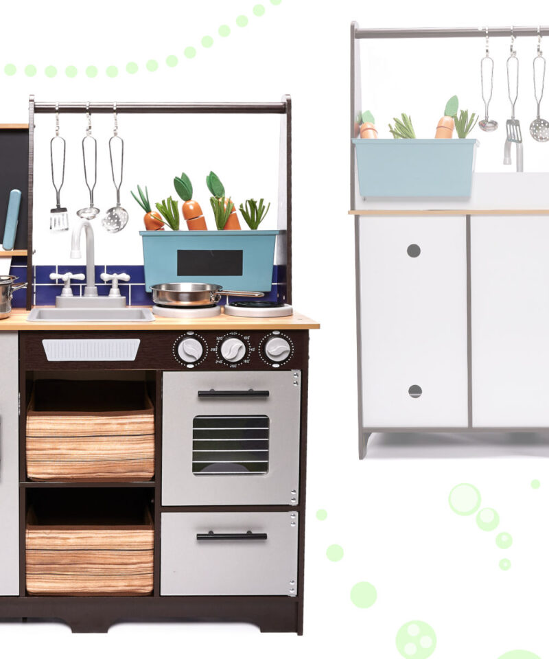 Laste mänguköök tarvikutega ja lõigatavate köögiviljadega