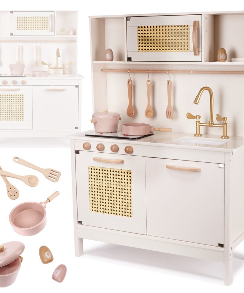 Laste puidust retro mänguköök stiilses disainis