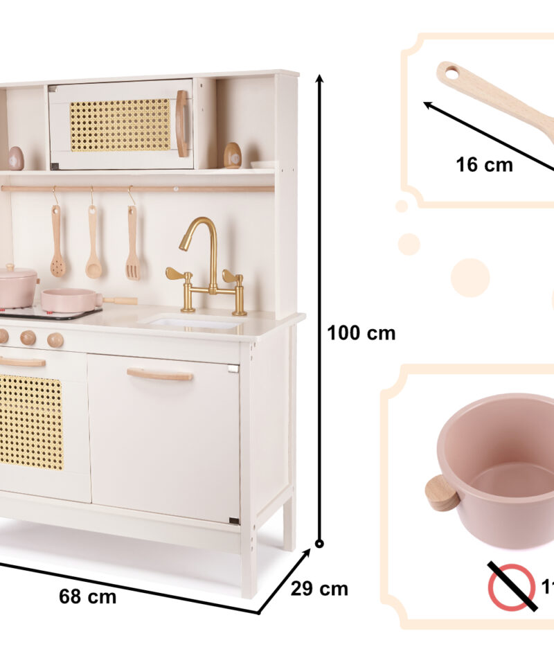 Ohutu ja vastupidav puidust mänguköök