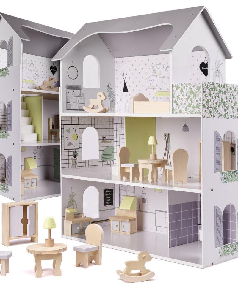 Puidust nukumaja koos mööbliga