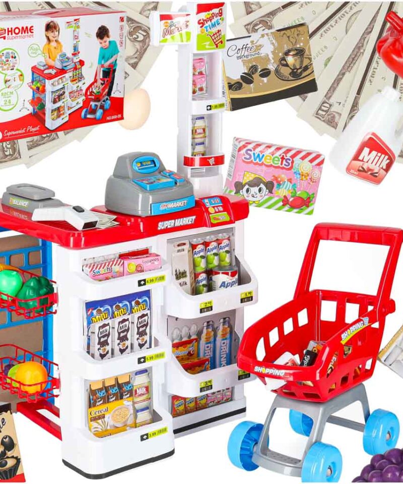 Laste mängupoe komplekt kassaaparaadiga