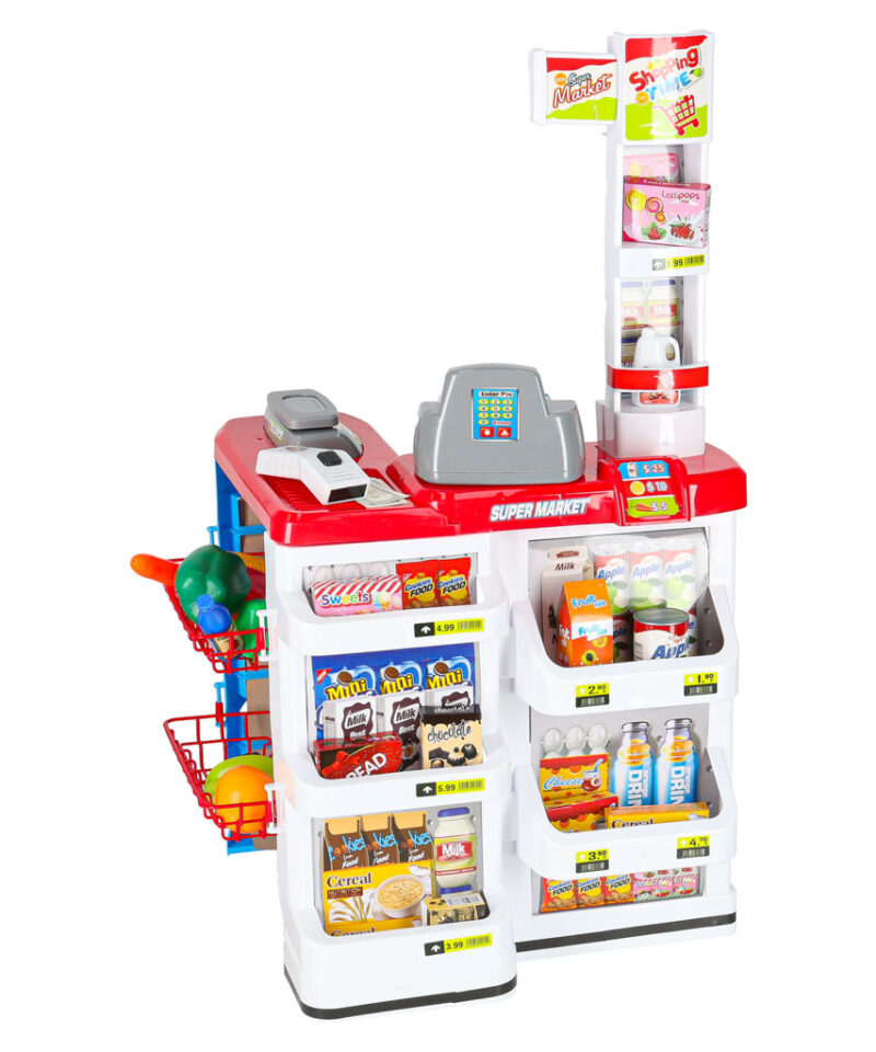 Värvikas mängupood koos ostukäruga