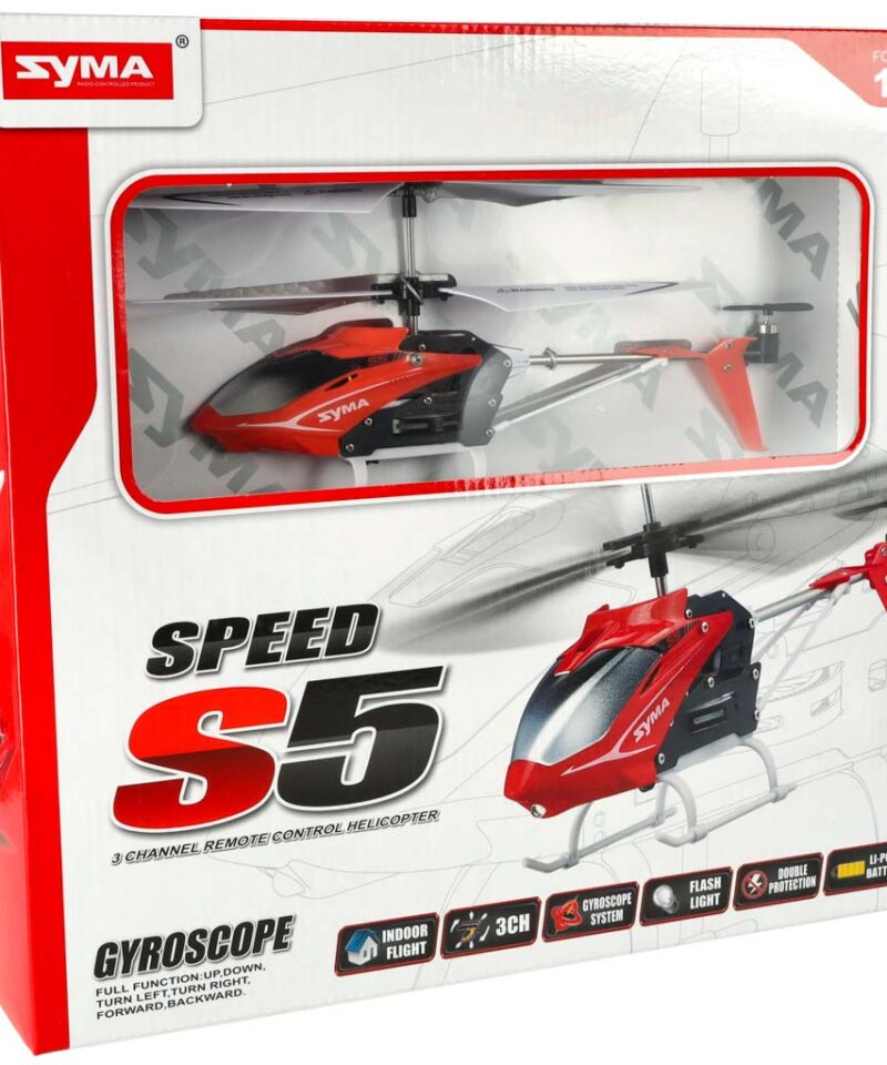 Punane helikopter õhus