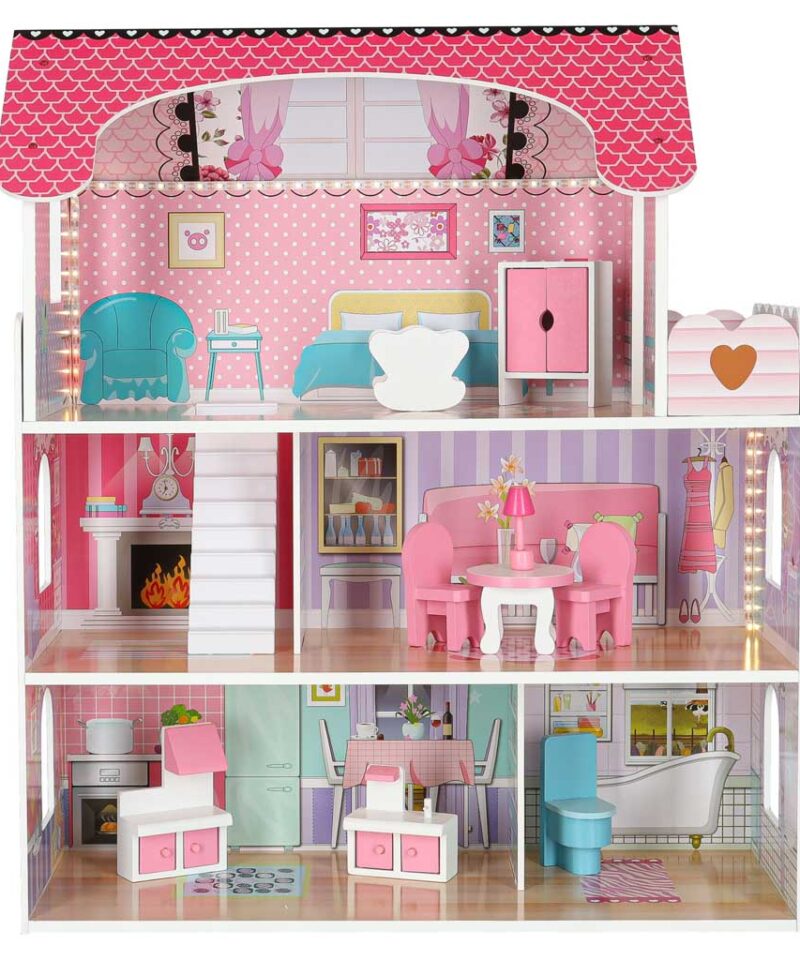 Puidust nukumaja LED-valgustusega