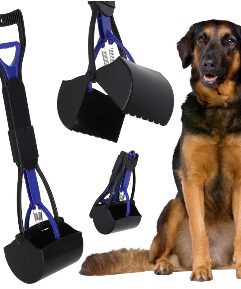 Praktiline koerte väljaheidete kühvel must-sinine