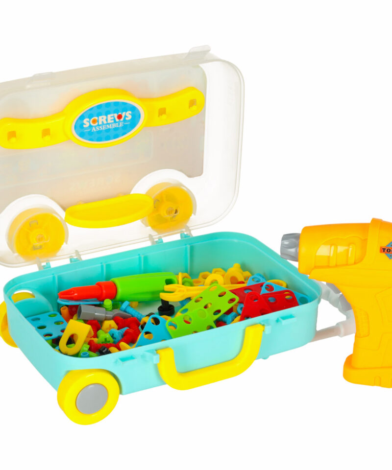 Praktiline kohver ehituskomplektiga