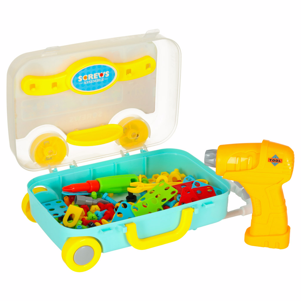 Praktiline kohver ehituskomplektiga