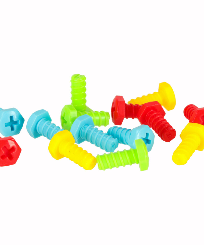 Lastele mõeldud värvilised klotsid ja kruvid