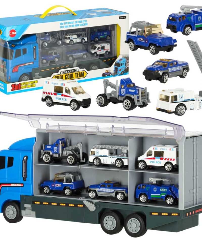 Politsei veok koos väikeste metallautodega