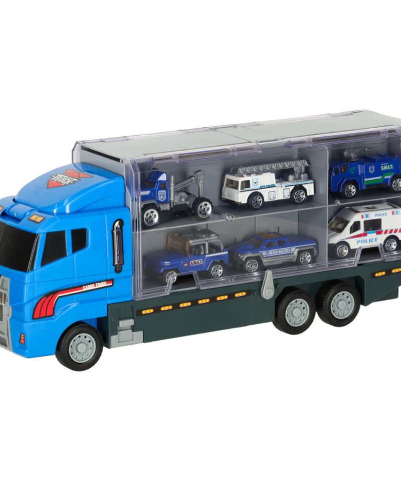 Läbipaistvate ustega politsei veok