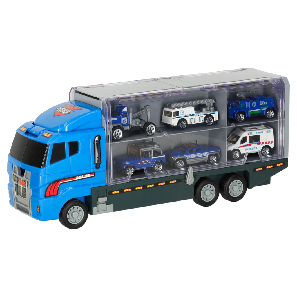 Läbipaistvate ustega politsei veok