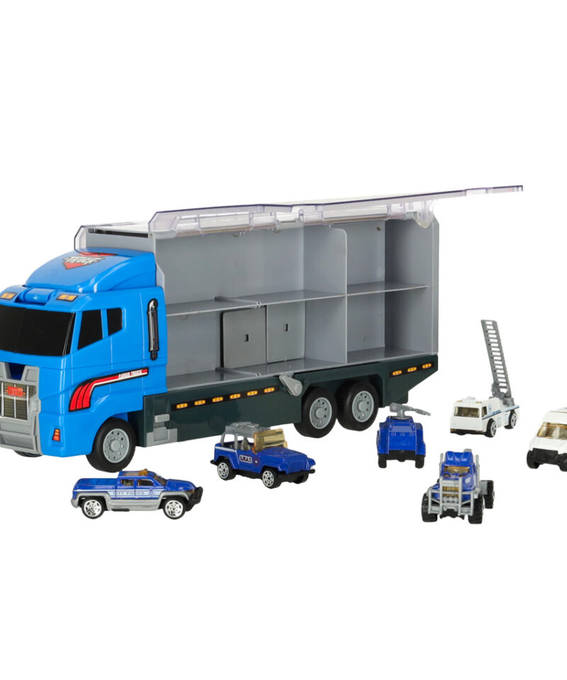 Politsei veok koos katapuldiga autodele