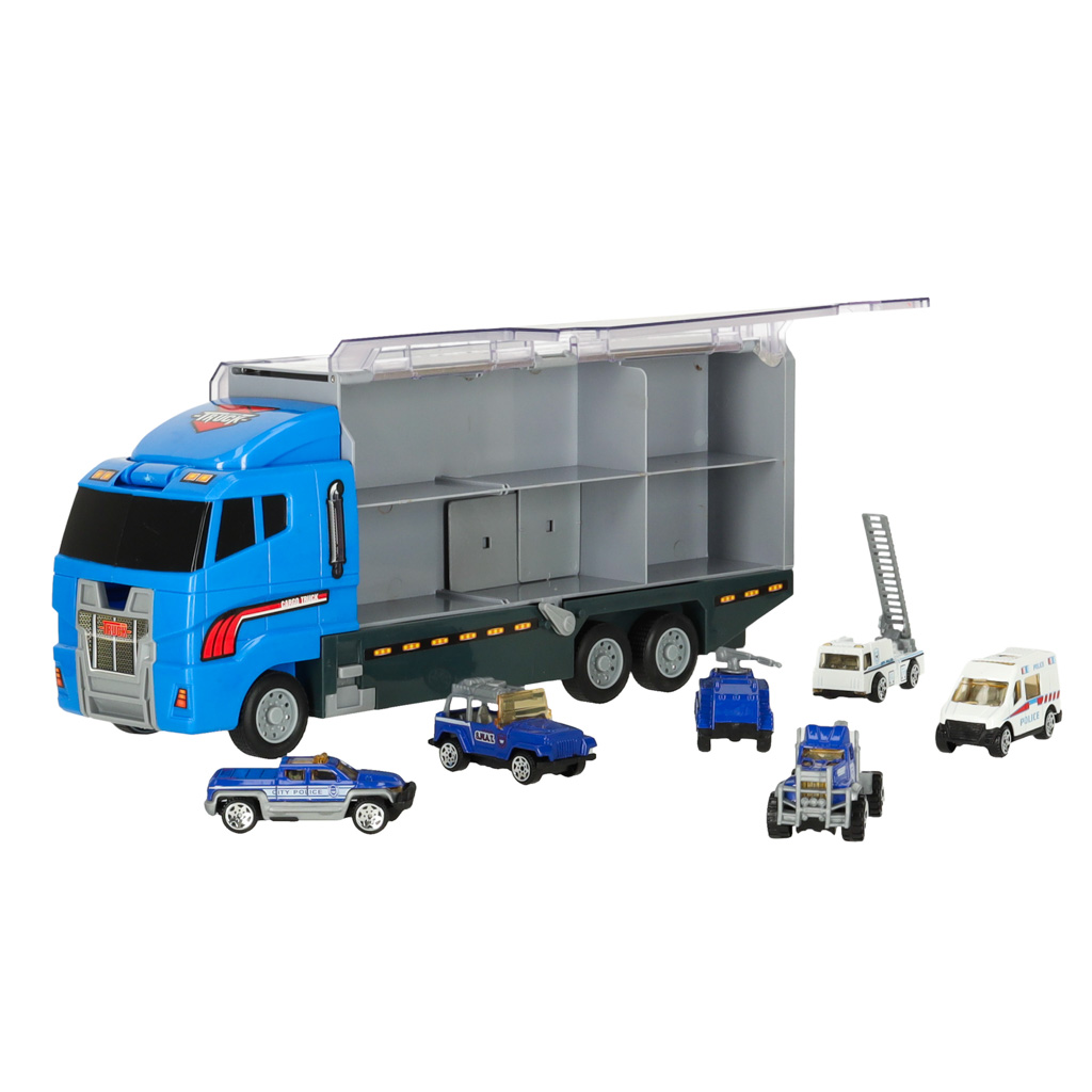 Politsei veok koos katapuldiga autodele