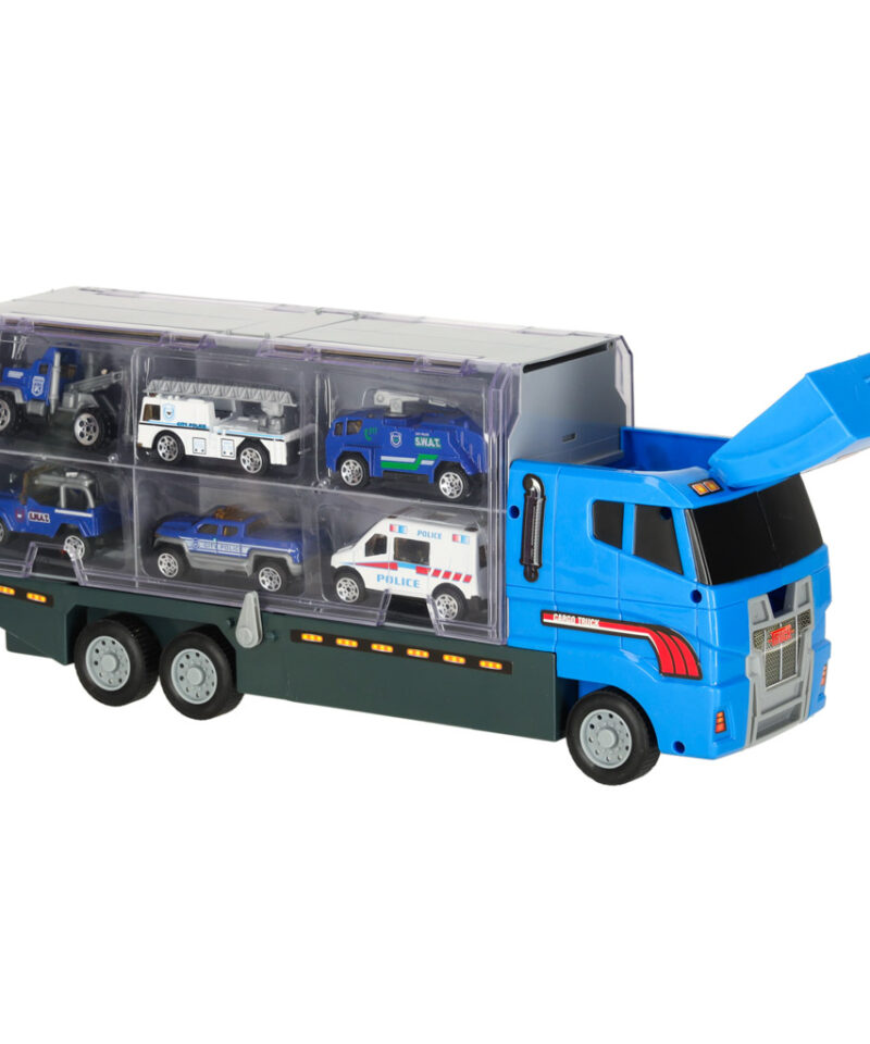 Politsei veok koos katapuldiga autodele