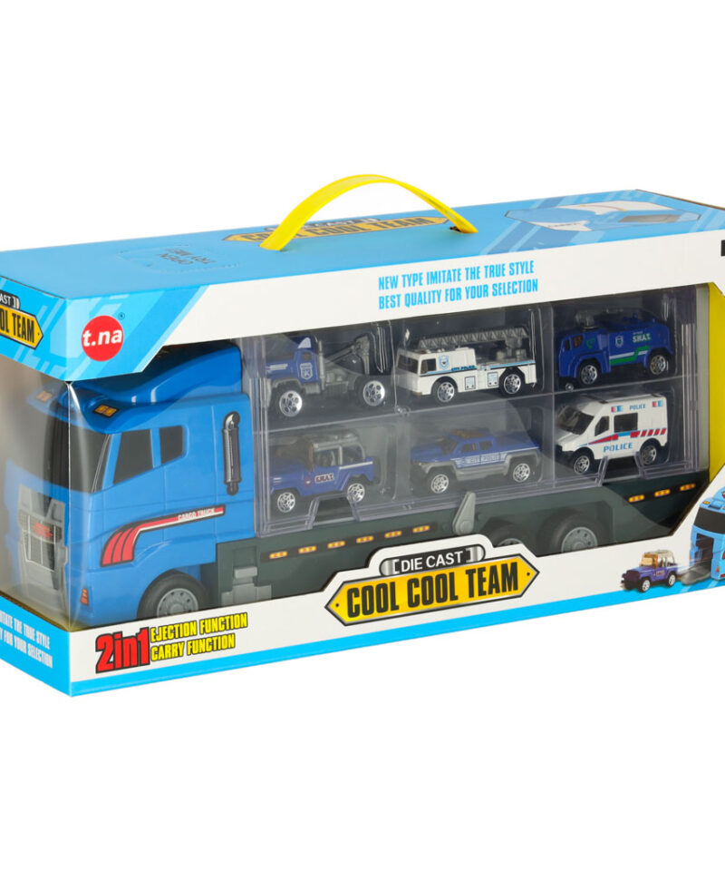 Politsei veok koos katapuldiga autodele