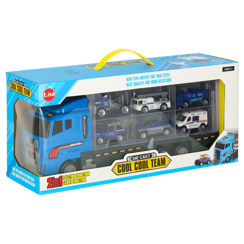 Politsei veok koos katapuldiga autodele