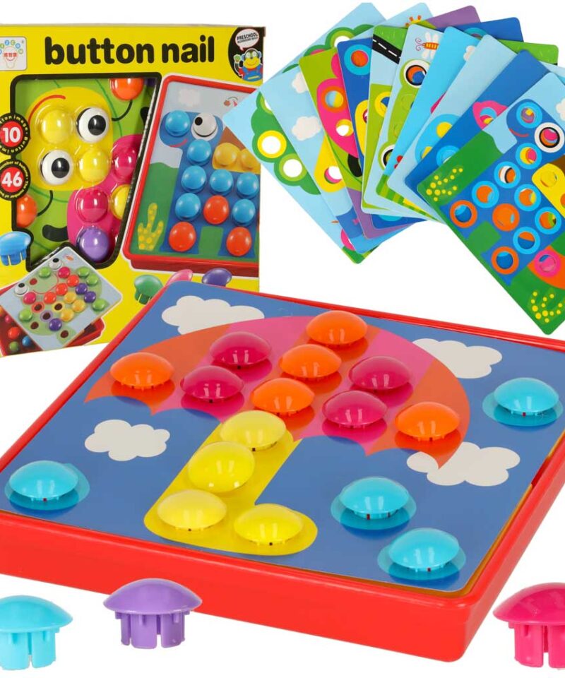 Lõbus mosaiikmäng värviliste nuppudega