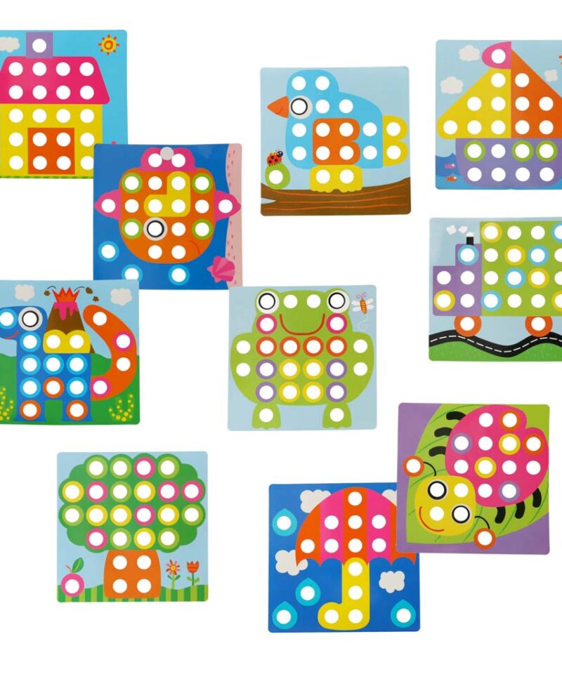 Laste mosaiikmäng esteetilise disainiga