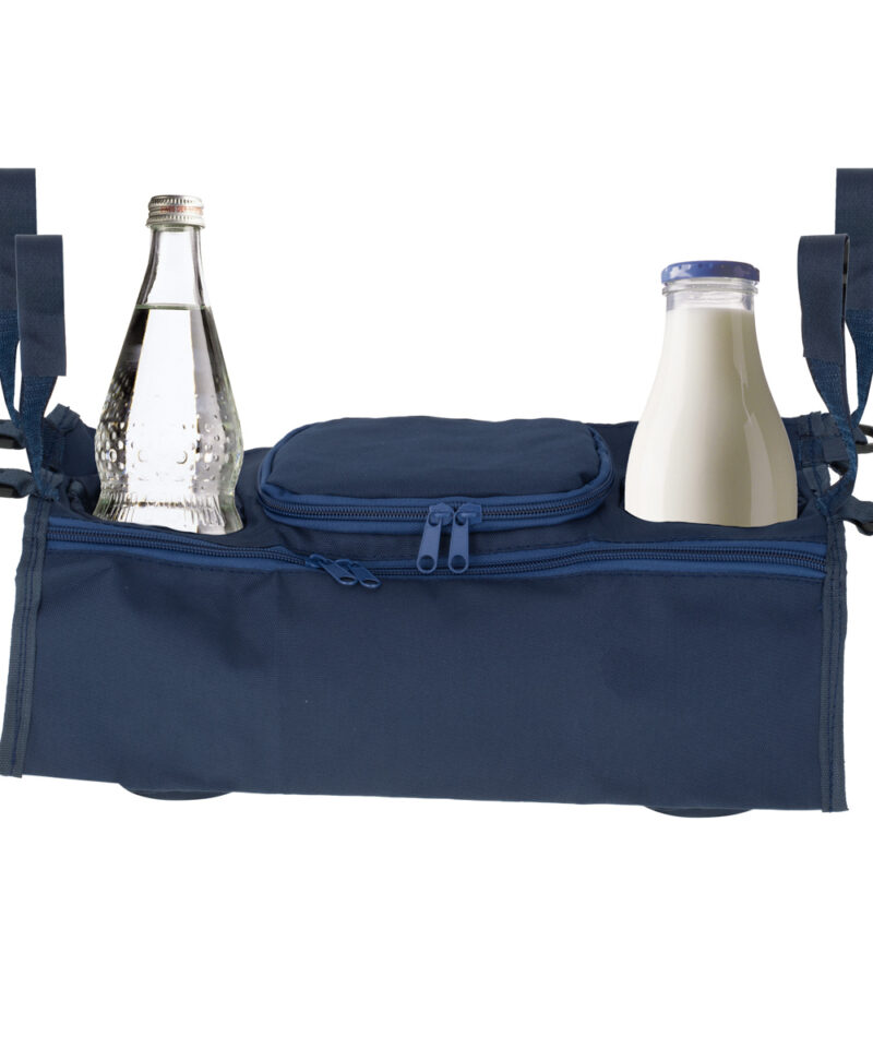 Praktiline käru korraldaja pudelitaskutega