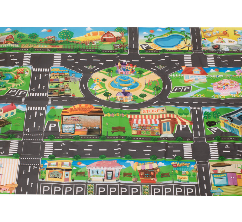 Laste liiklusõppe mängumatt toas