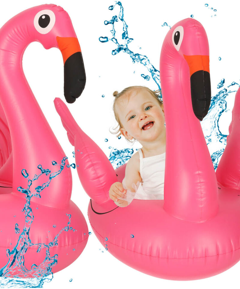 Laste flamingukujuline ujumisrõngas vees