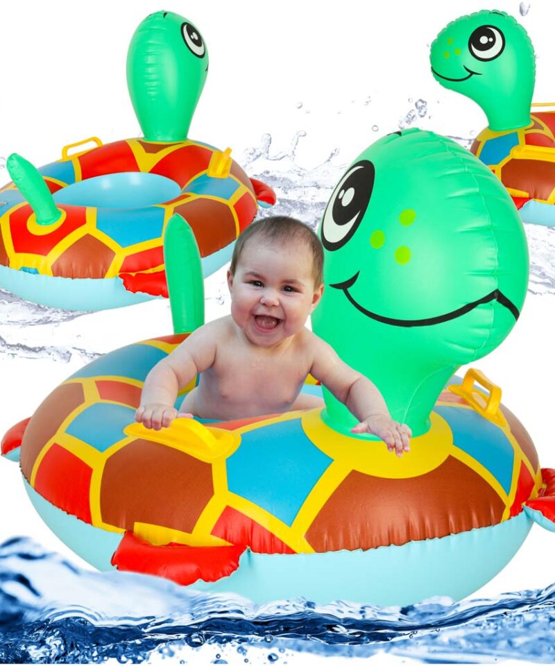 Laste kilpkonna ujumisrõngas basseinis