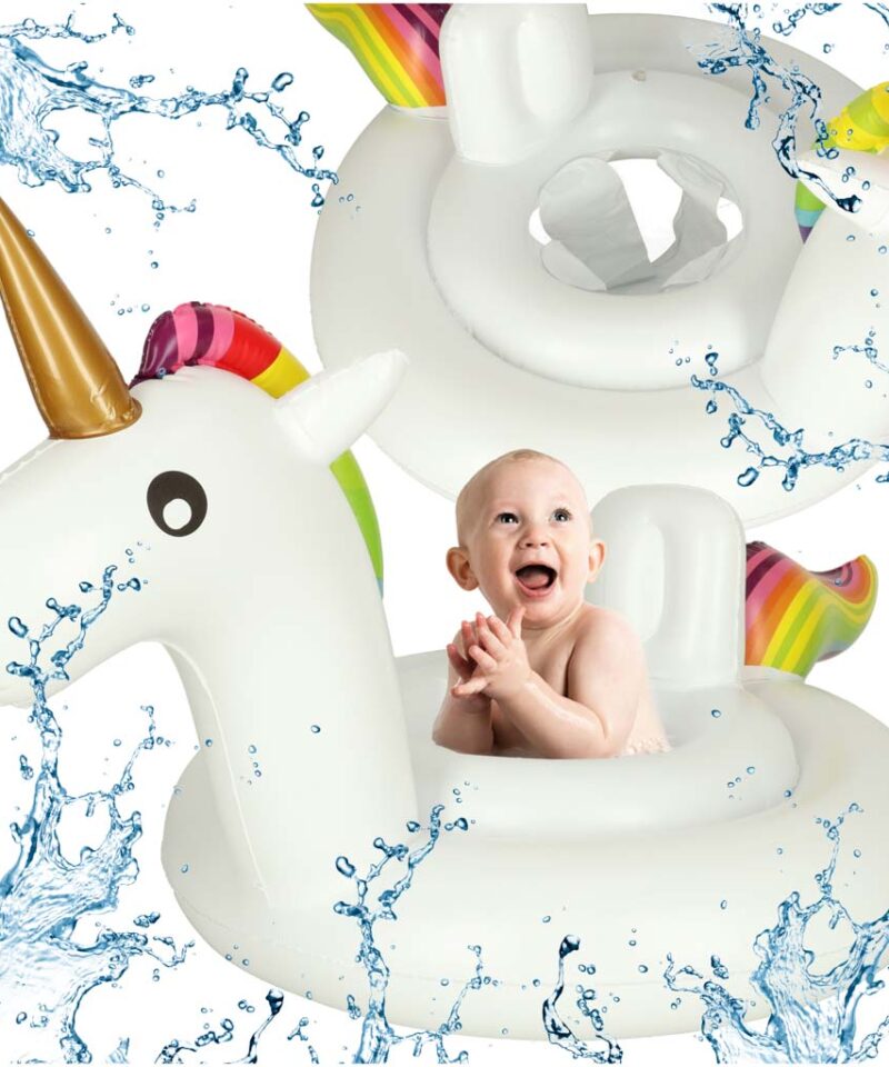 Lõbus veemäng ükssarvikuga rõngas