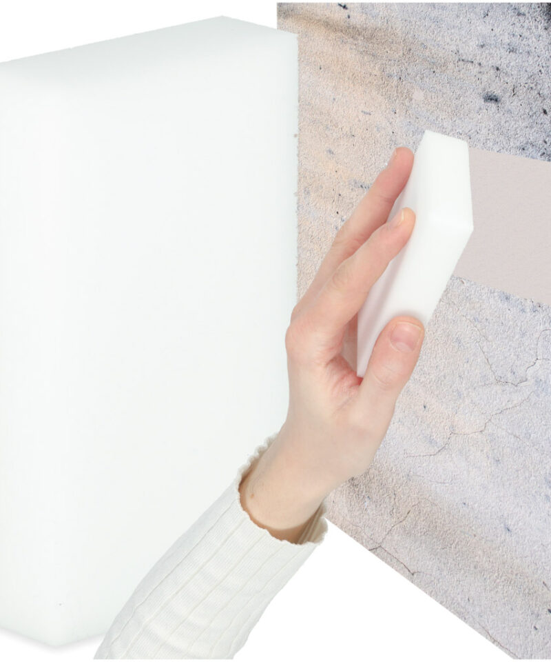 Mitmekülgne käsn mustuse eemaldamiseks