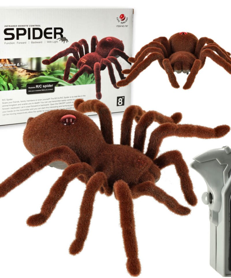 Juhtpuldi tarantula mänguasi põrandal