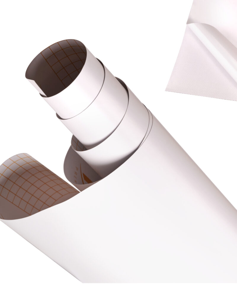 Matt valge dekoratiivne kile rullis