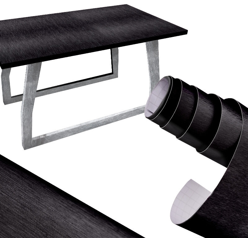 Stiilne must dekoratiivkile