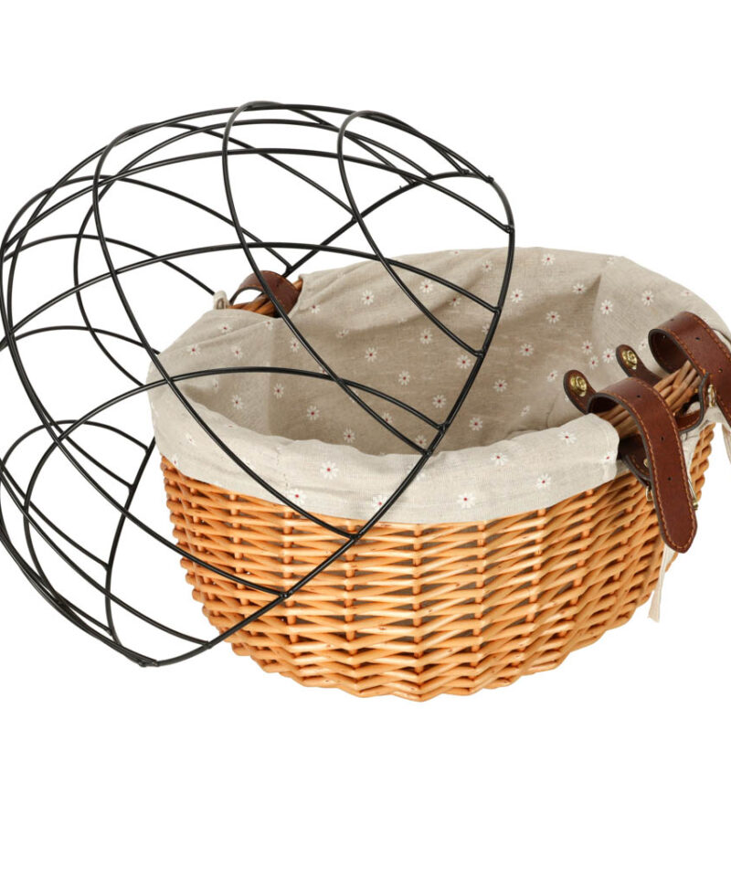 Käsitööna valmistatud jalgrattakorv