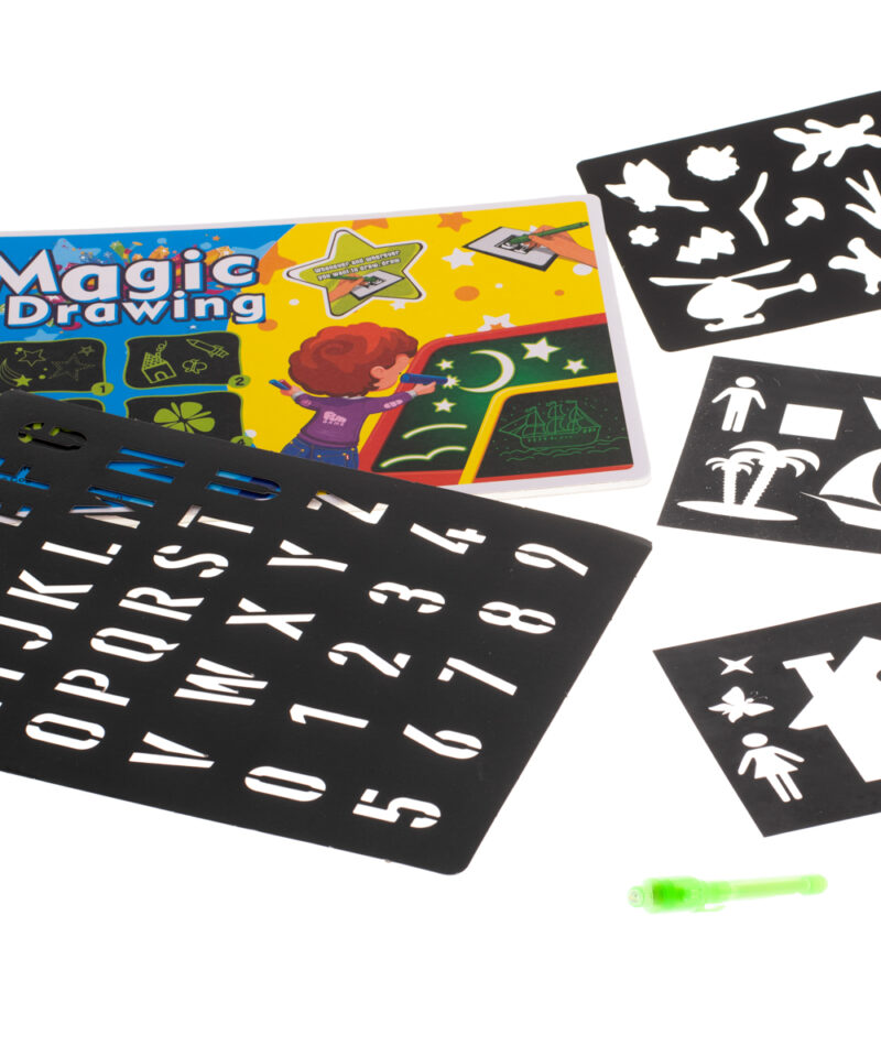 Maagiline valgusjoonistamise komplekt pimedas