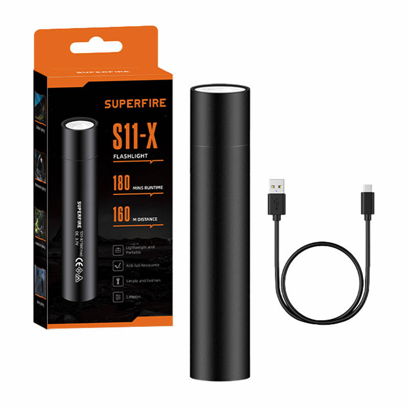 Superfire S11-X flashlight, 700 lm, USB, 5 modes