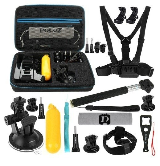 Puluz set of 20 accessories for sports cameras (including Osmo Action 5 Pro) PKT11