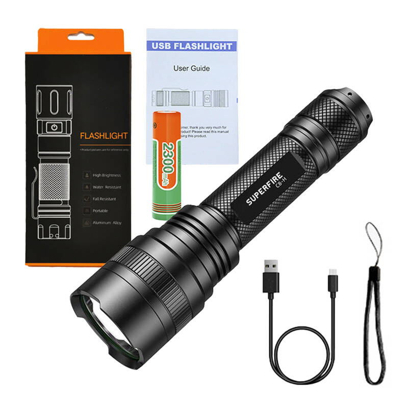 Superfire C8-H flashlight 1200 lm, USB, 250m, 5 modes - Image 3