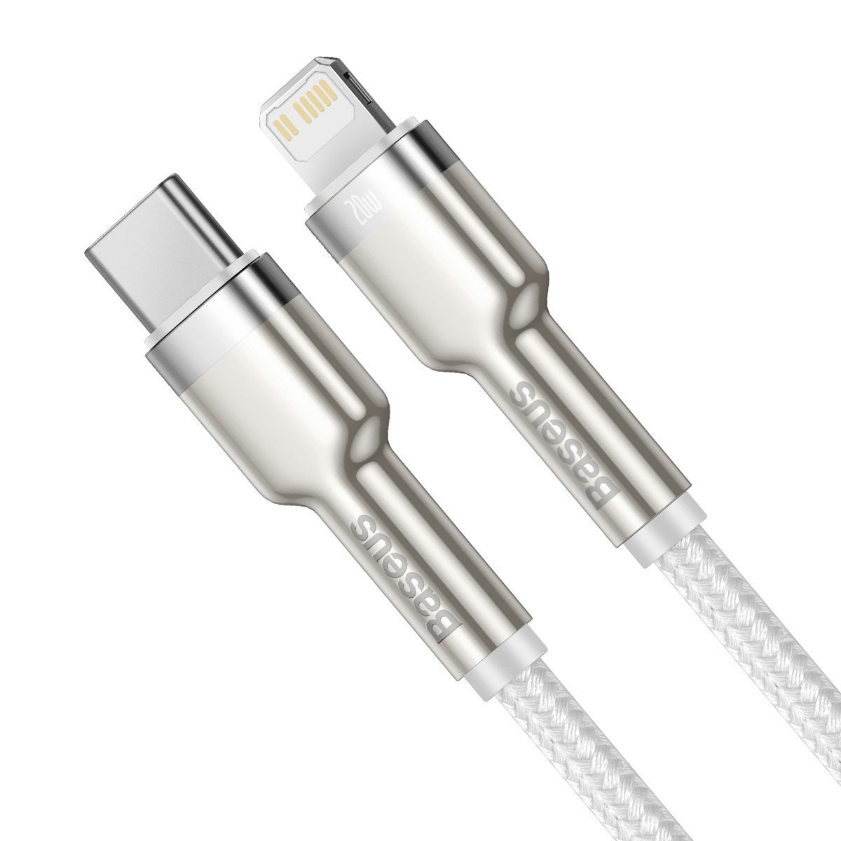 USB-C cable for Lightning Baseus Cafule, PD, 20W, 2m (white) - Image 3
