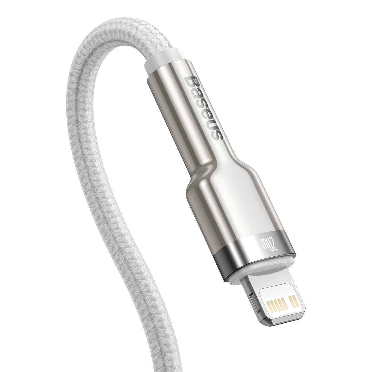 USB-C cable for Lightning Baseus Cafule, PD, 20W, 2m (white) - Image 4
