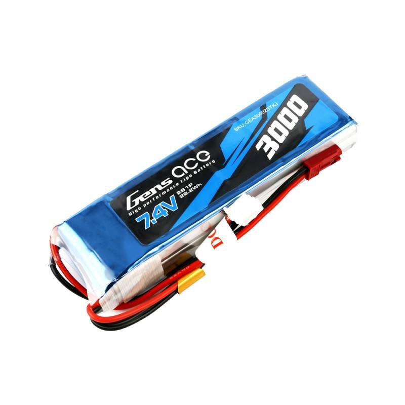 Battery Gens Ace 3000mAh 7.4V 1C 2S1P LiPo - Image 3